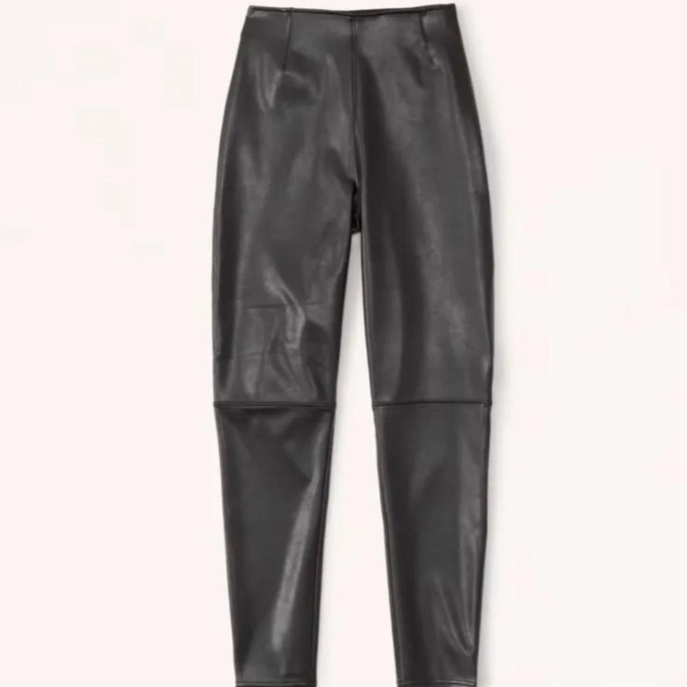 Abercrombie & Fitch Black Faux Leather Pants NWT XXS Curve Love